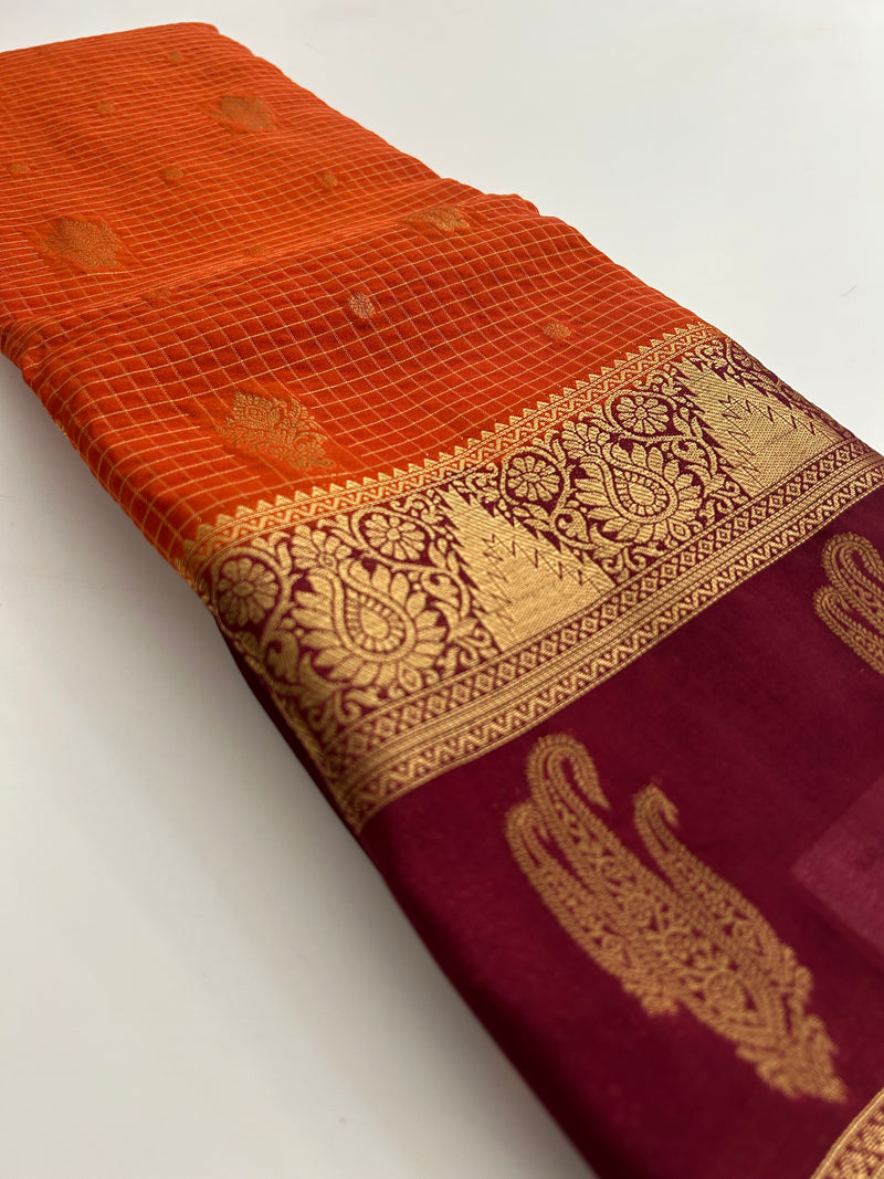 Semi Mysore Silk Saree-JU31