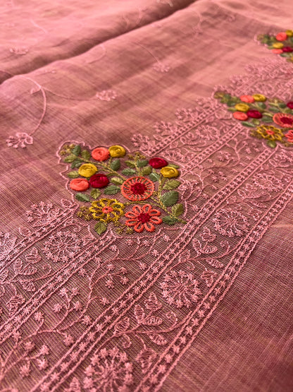 Designer linen Fancy Embroidery Buttas