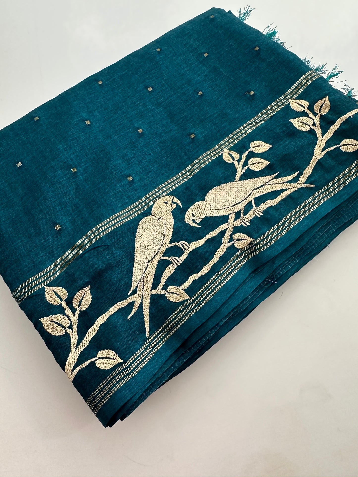 Premium Tussar Work Gold weaving BUTTAS -M25