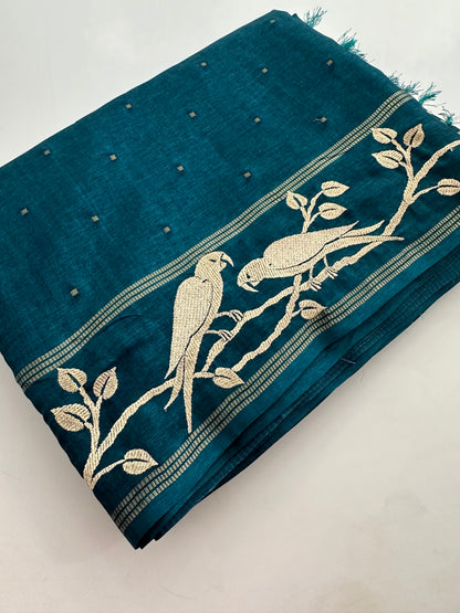 Premium Tussar Work Gold weaving BUTTAS -M25