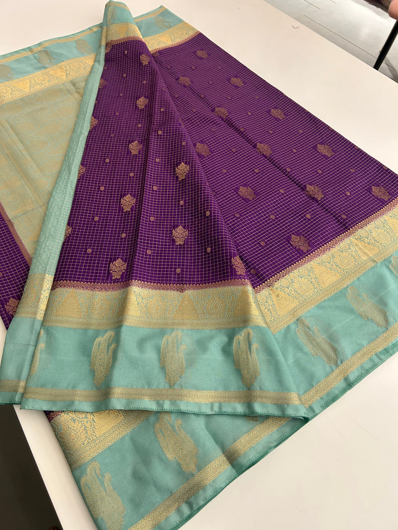 Semi Mysore Silk Saree-JU31