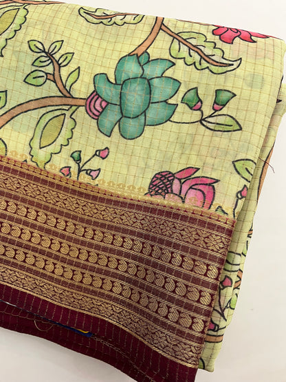 259 FLORAL SEMI  MYSORE SILK