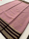 Semi Mysore Silk Checks Saree with Butta-AU16