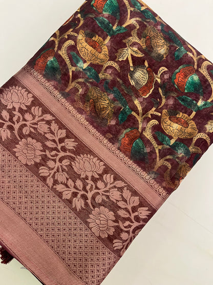 Premium printed Brosso Saree