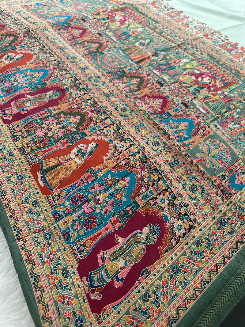 Kalamkari Tussar Fancy-M10