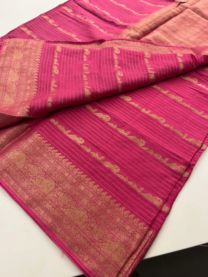 69 Banarasi Elephant Stripes Fancy Sarees