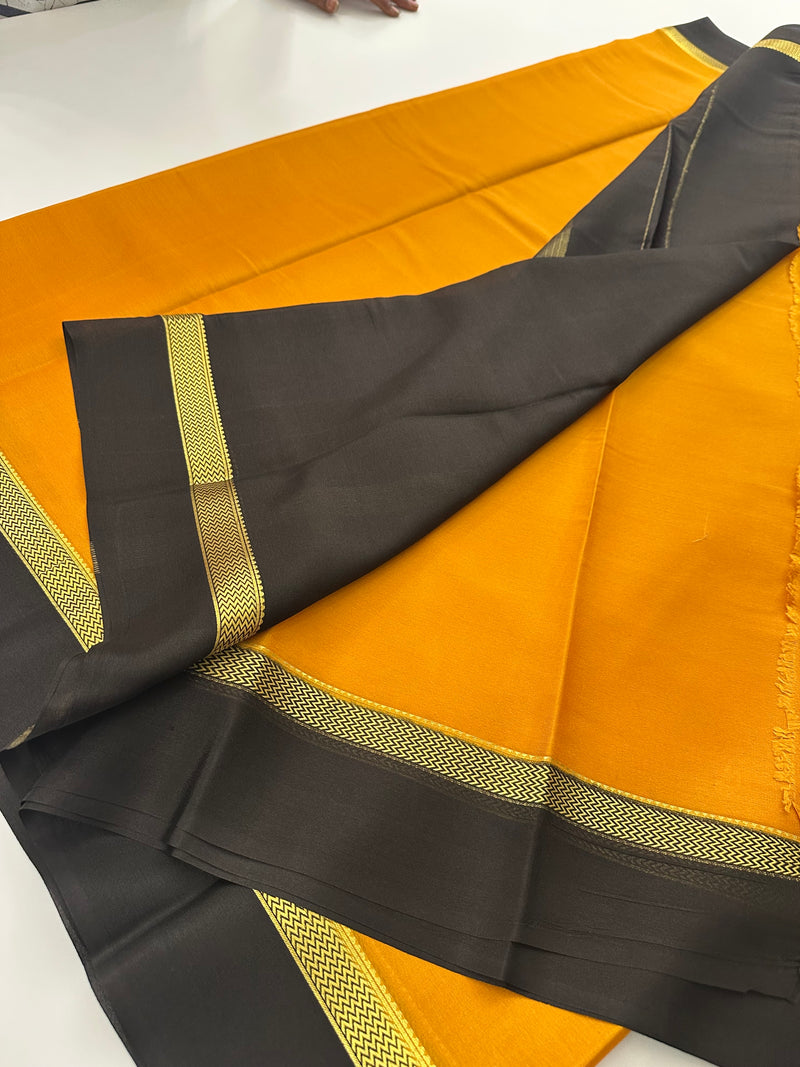 80GSM PURE CRAPE MYSORE SILK SAREE- JU28