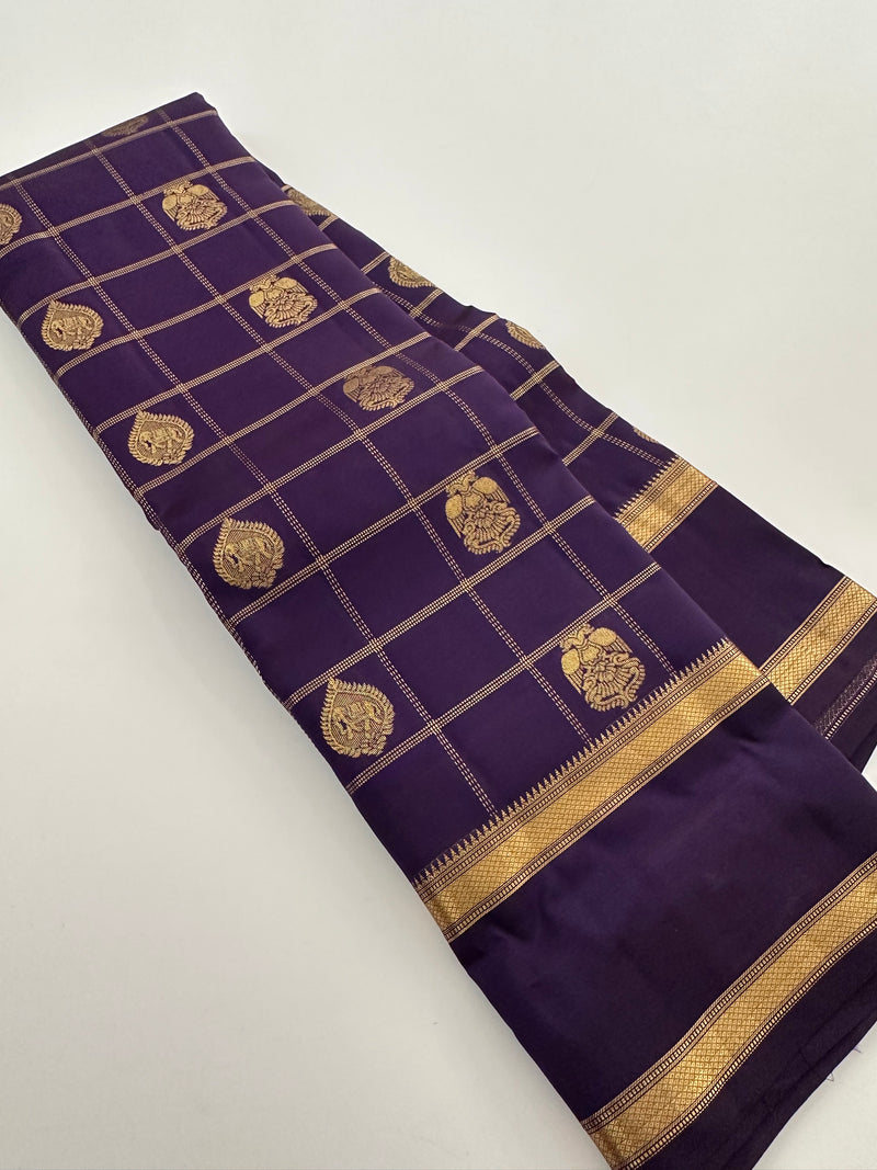 Self Kanchi Silk Sarees🌹-AU14