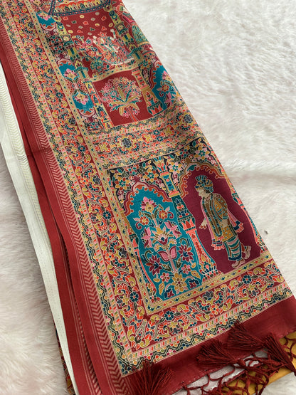 Kalamkari Tussar Fancy-M10