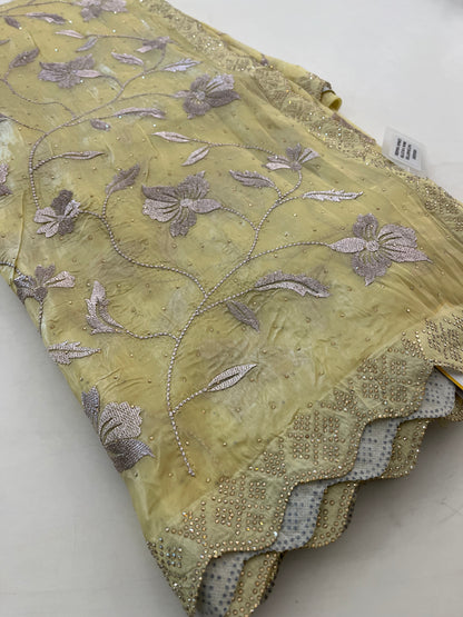Butter silk Embroidery work