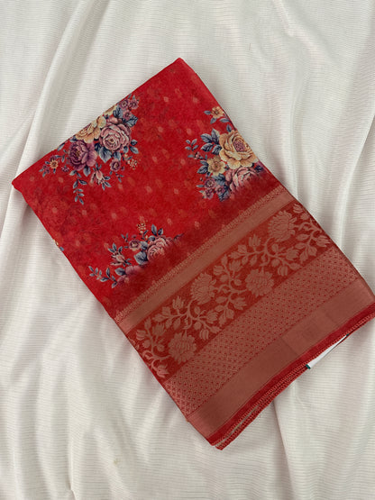 FLORAL ORGANZA SAREE