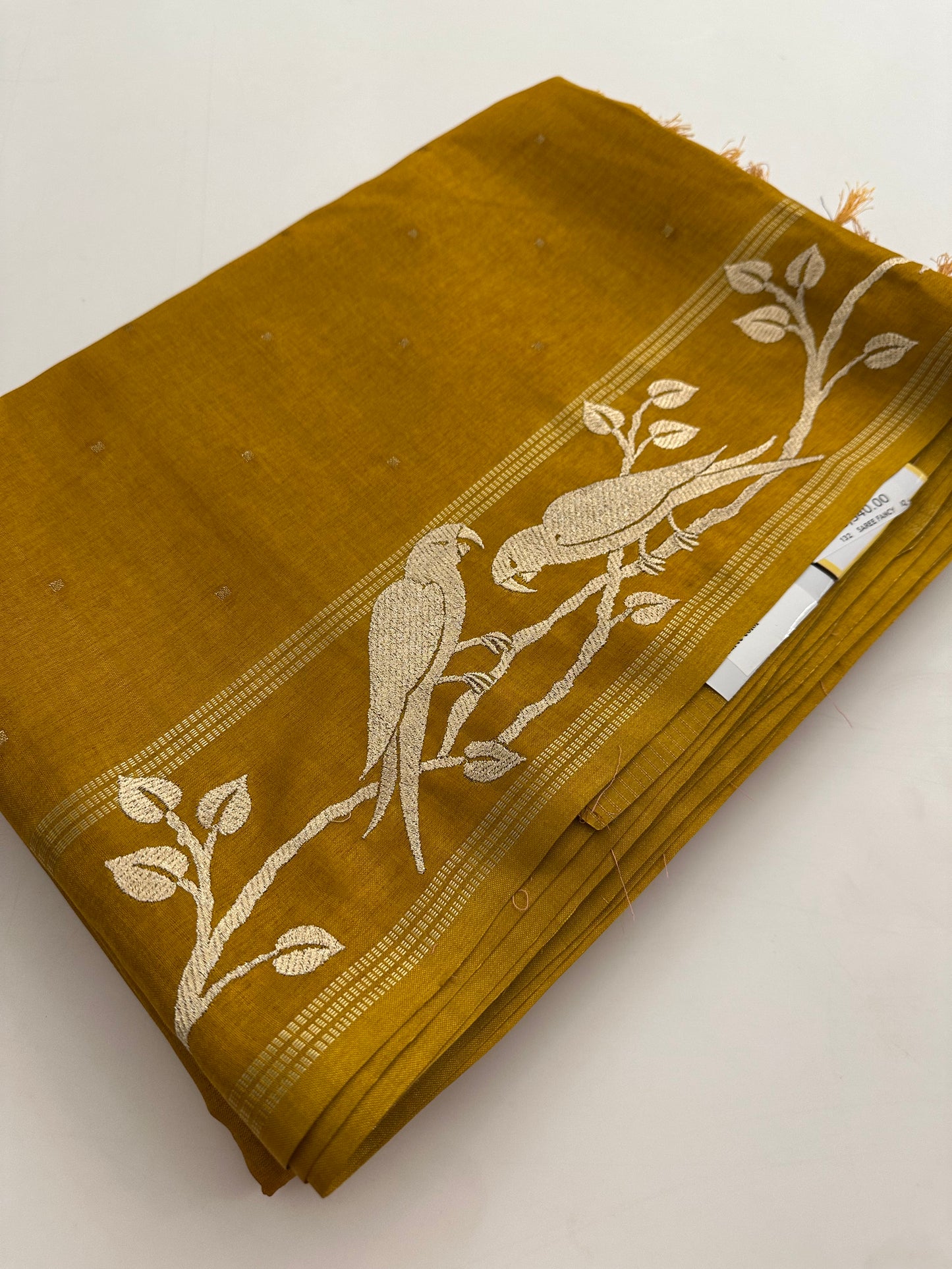 Premium Tussar Work Gold weaving BUTTAS -M25