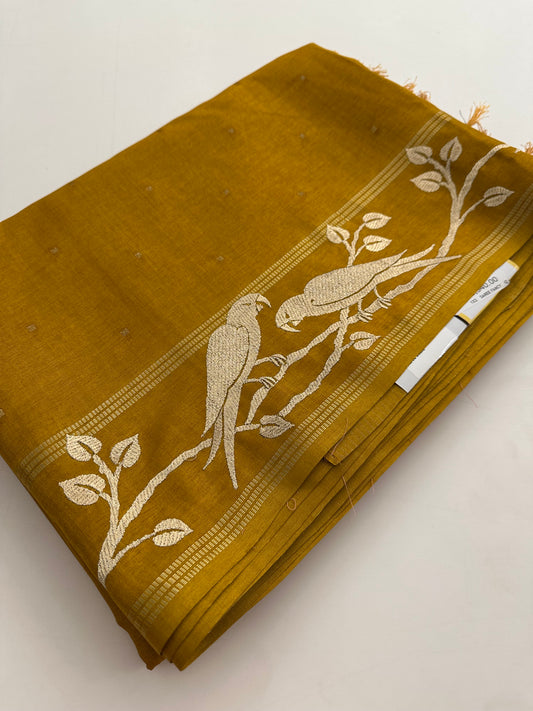 Premium Tussar Work Gold weaving BUTTAS -M25