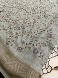 🌹Tussar Silk Sarees in Full Embroidery Work With Self Pattern Blouse 🌹
JU23