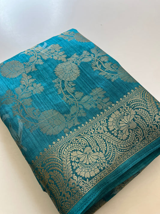 Tussar printed fancy