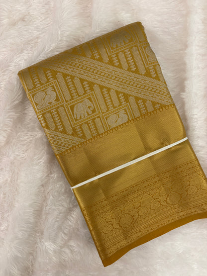 Golden Tissue Semi Silk Saree