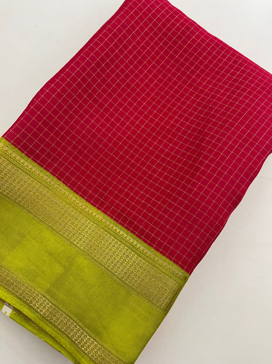 Crepe chiffon Saree