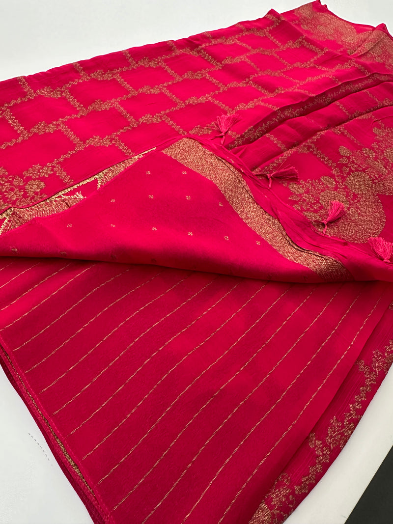Jute Tussar Designer Sarees beautiful colour combinations🌹-AU9