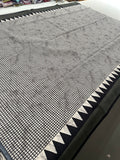 Black and White Tussar Printed Saree- JU28