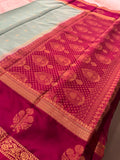 Semi Mysore Crape Silk saree-JU19