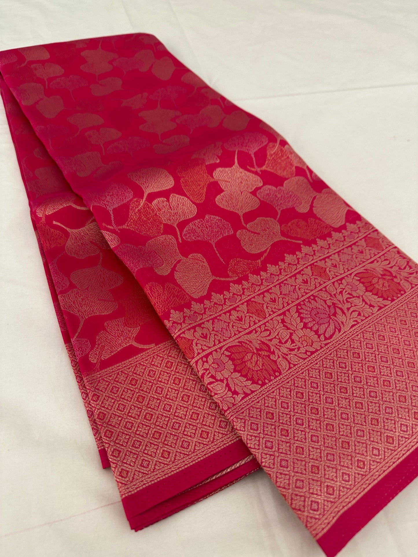 Rani Pink Soft Kanjeevaram Styles Zari Designer Saree