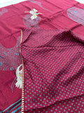 Tussar Premium With Weaving Flamingo Buttas-M21