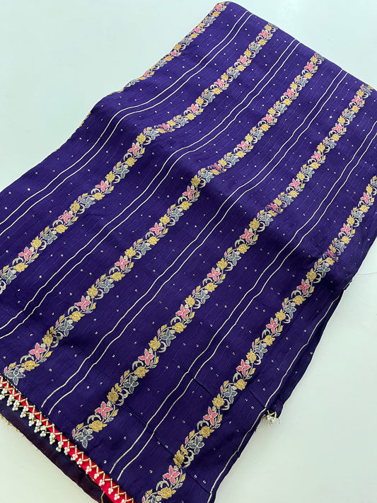 Designer Cut Dana Embroidery Stripes