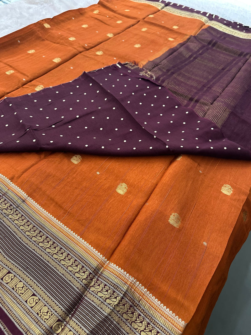 Fancy Tussar Silk Saree-JU13