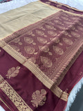 Semi Mysore Crape Silk saree-JU19