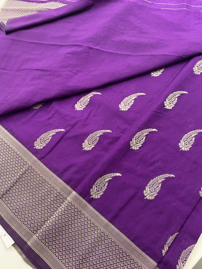 310 Banarasi silky single leaf buttas