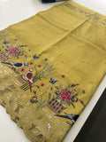 Cut Work Designer Full Embroidery Work Pure Tussar-J20
