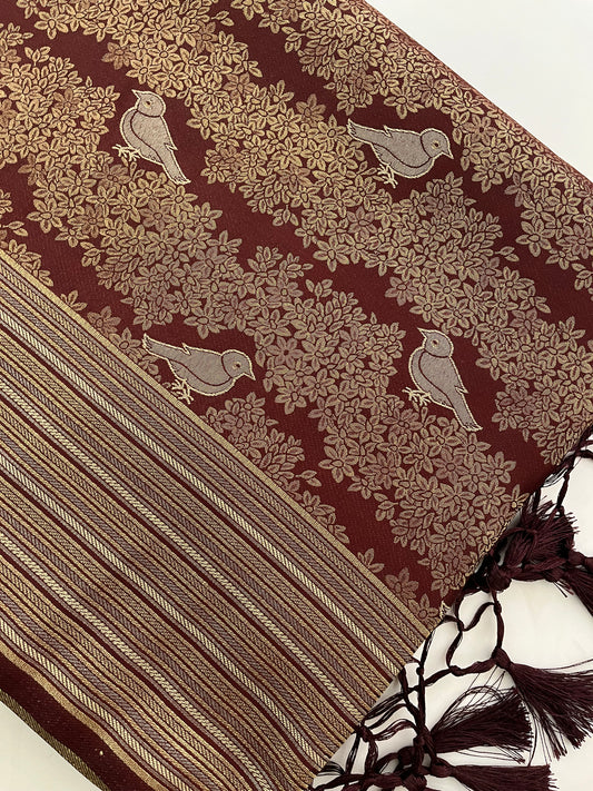 Banarasi crepe Brocade Saree