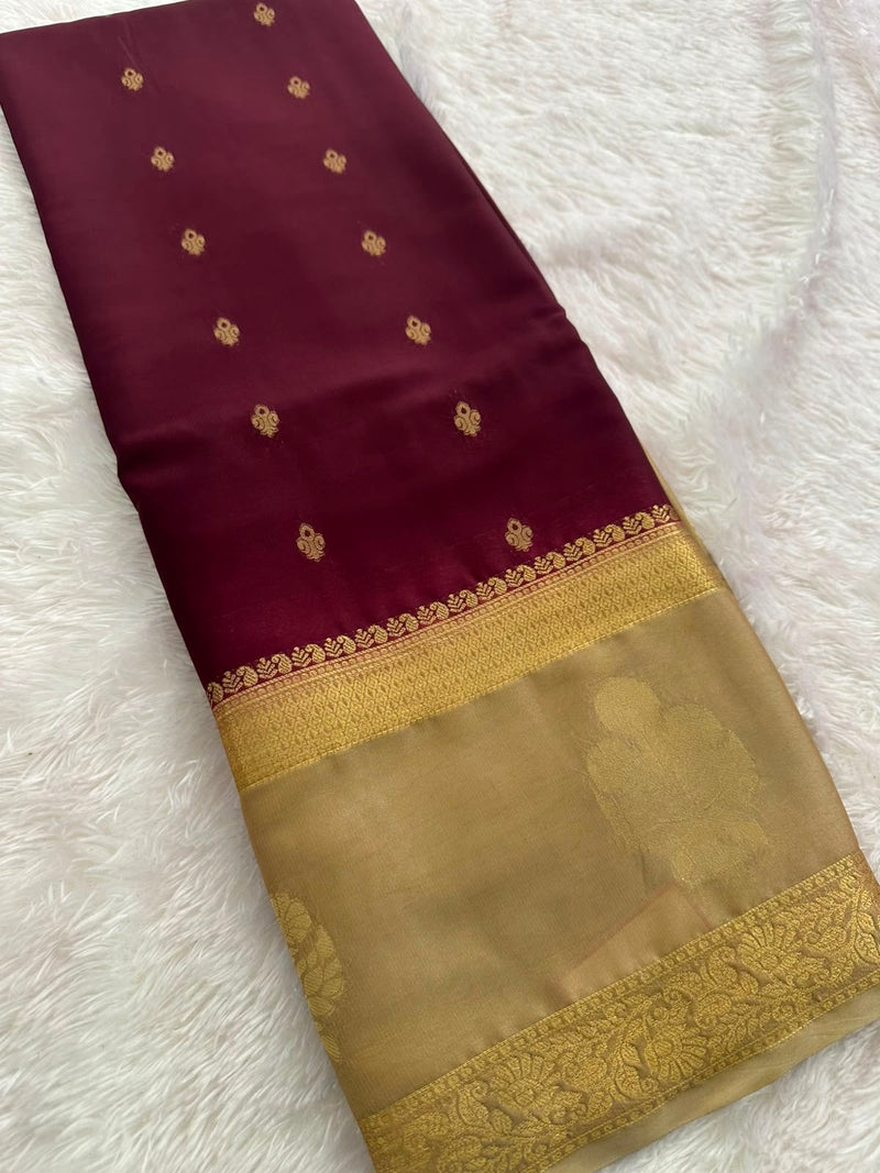 Semi Mysore Crape Silk saree-JU19