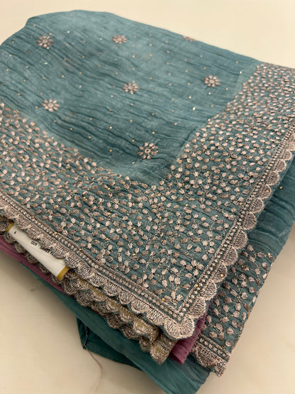 Organza Work Saree-M30