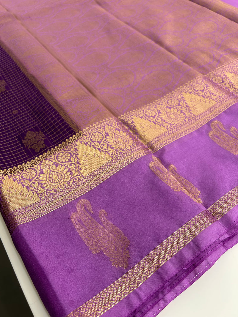 Semi Mysore Silk Saree-JU31