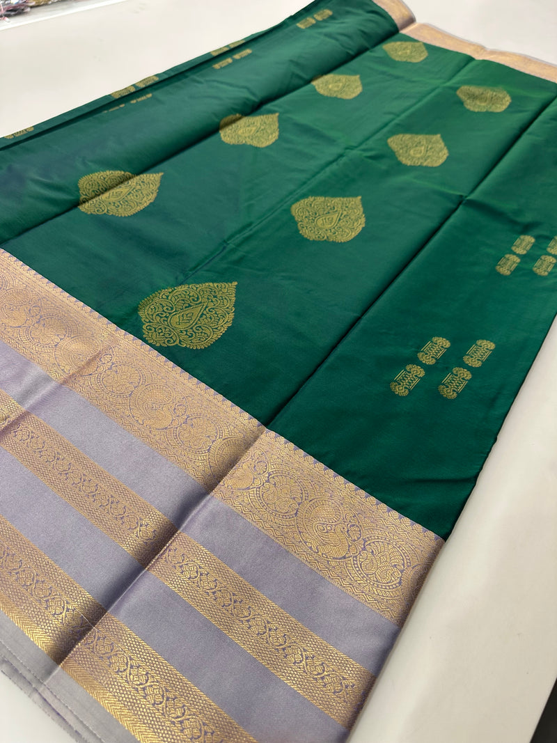Semi Kanchi Silk Saree-J24