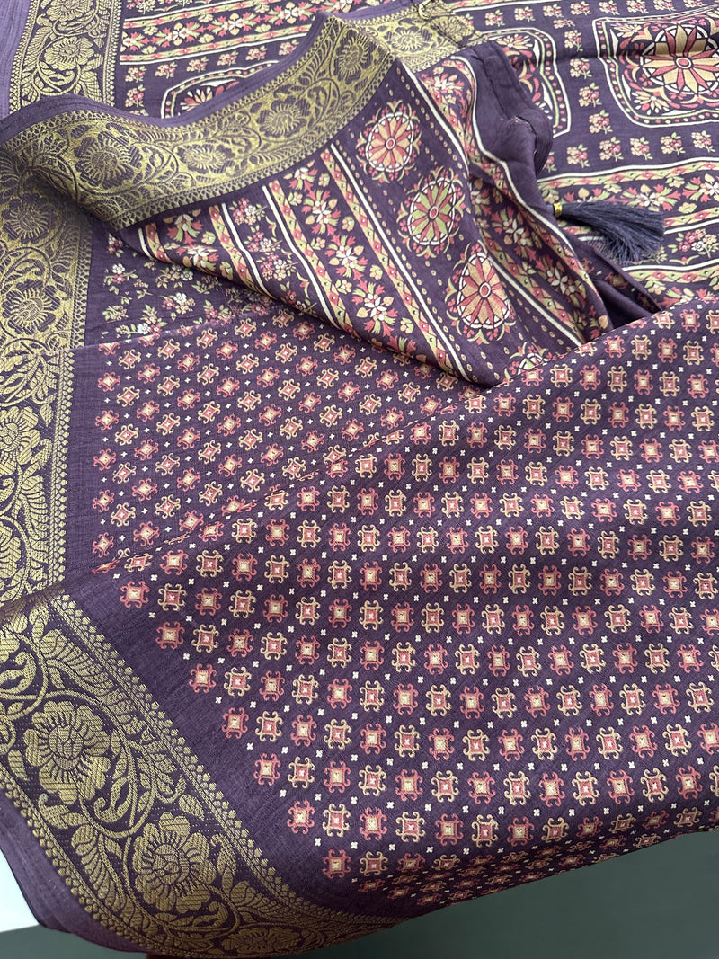 Crepe Chiffon small flower prints -AU3