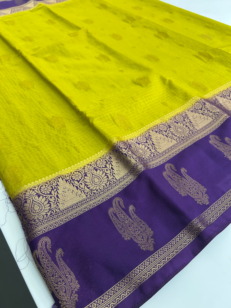 Semi Mysore Silk Saree-JU31