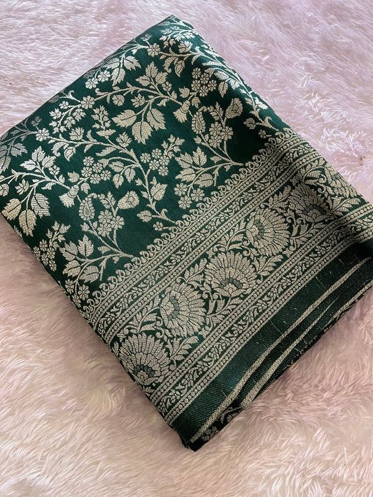 Tussar Silver Brocade