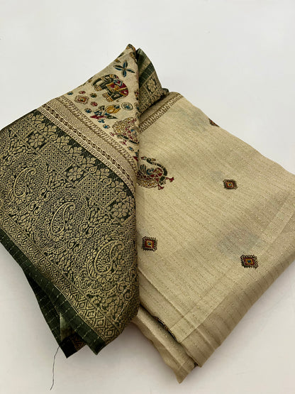 Tussar Fancy Printed