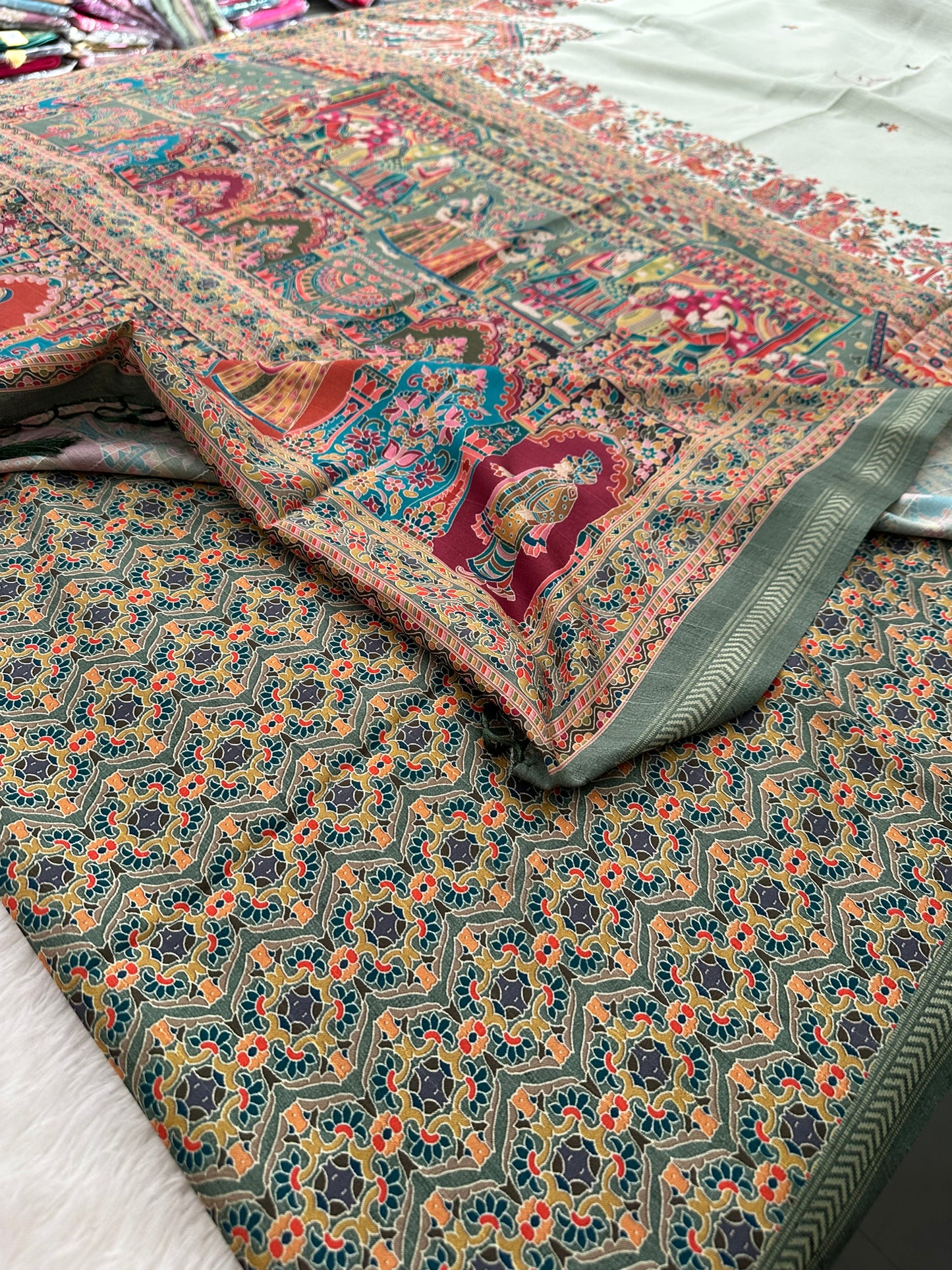 Kalamkari Tussar Fancy-M10