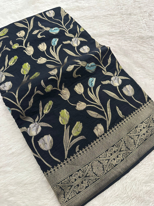 Tulips Linen Premium Saree-M13