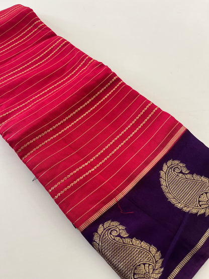 Semi Mysore silk new design