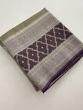Traditional South Indian Style Crafred Pure Viscose Saree Distinguished by intricate weaving🌹 -JU15
