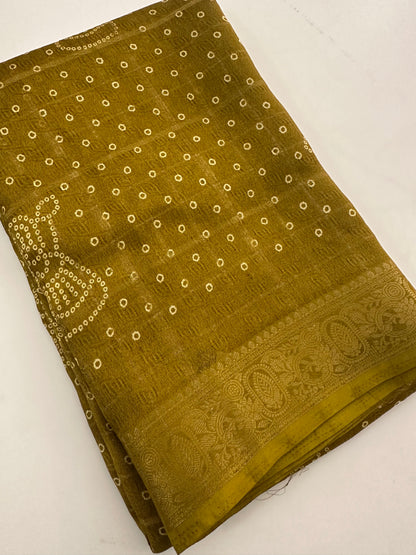 Crape Chiffon Fancy Saree-J1