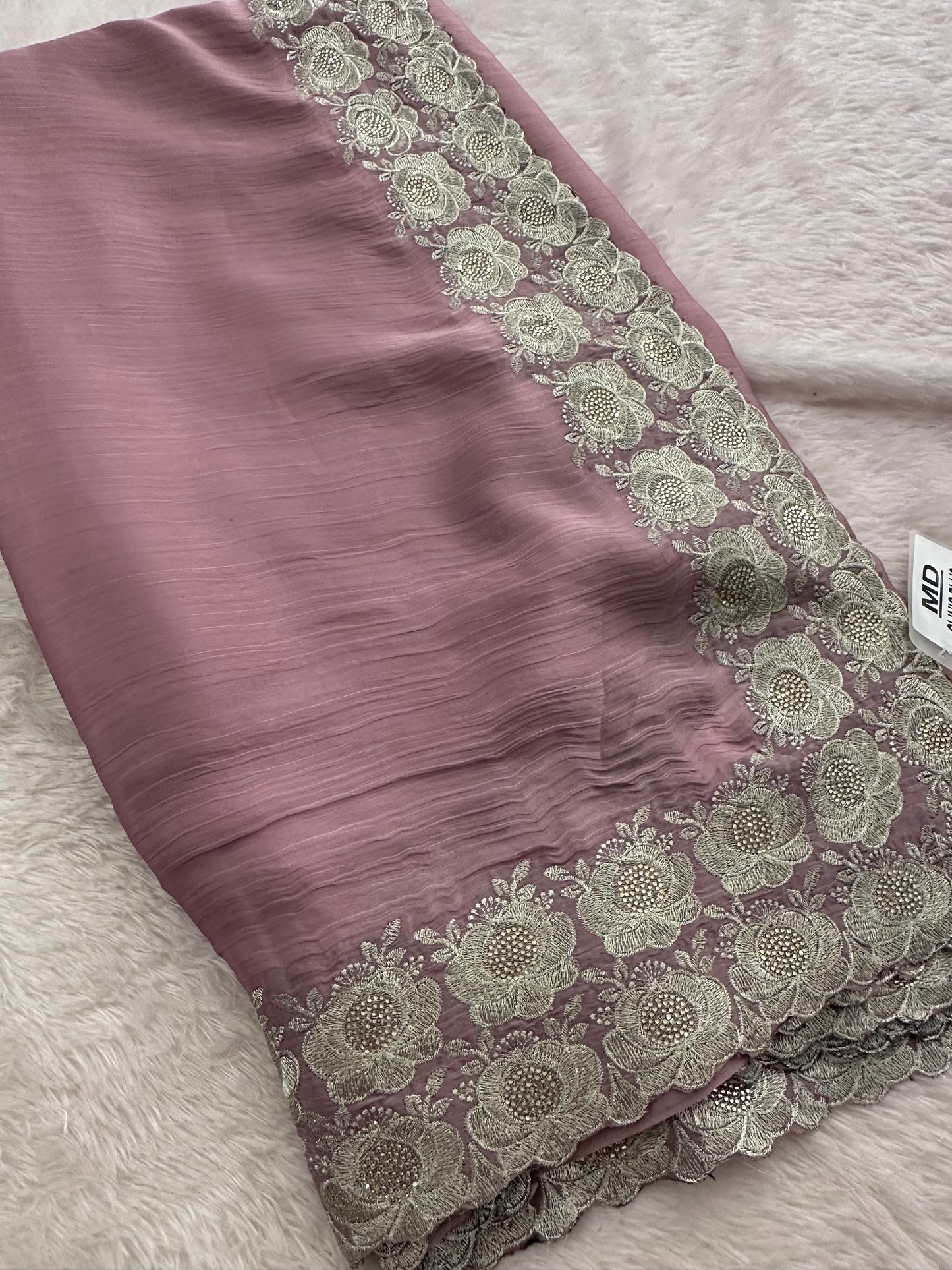 Soft Organza Silver Work-M12