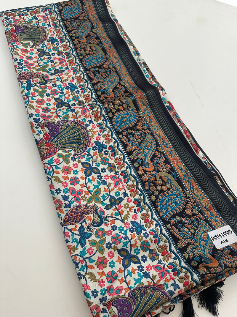 Kalamkari Tussar Printed-M26