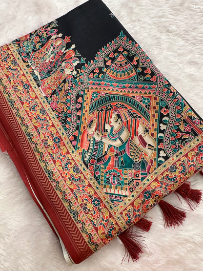 Kalamkari Tussar Fancy-M10