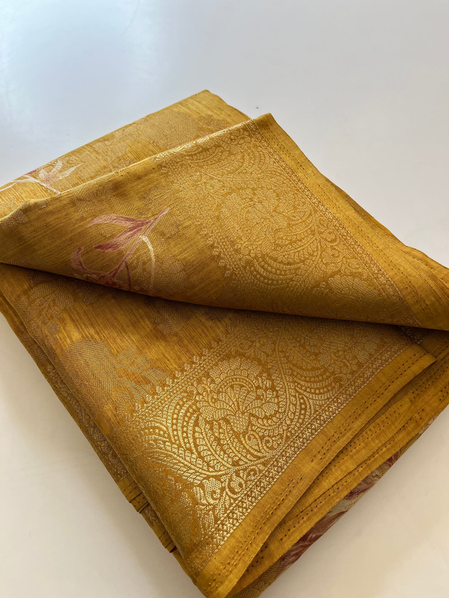 Tussar printed fancy