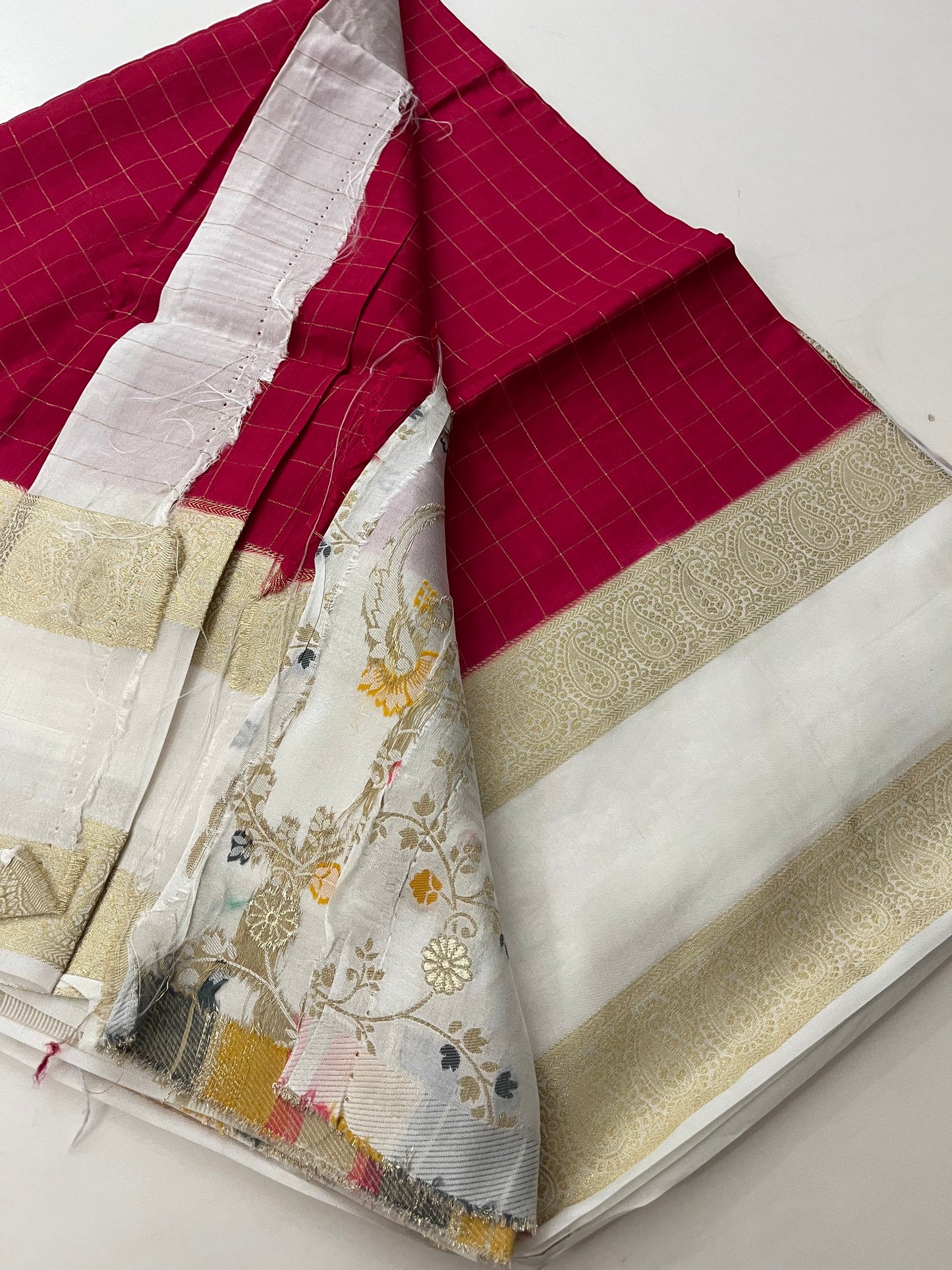 Dupion silk saree
